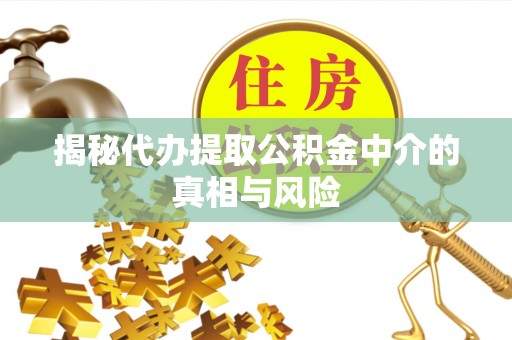 环县揭秘代办提取公积金中介的真相与风险