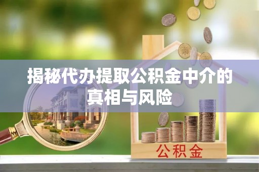 环县揭秘代办提取公积金中介的真相与风险
