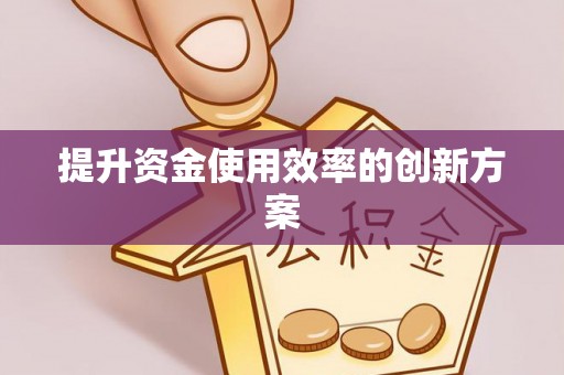 环县提升资金使用效率的创新方案