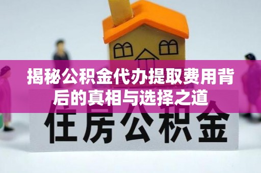 环县揭秘公积金代办提取费用背后的真相与选择之道