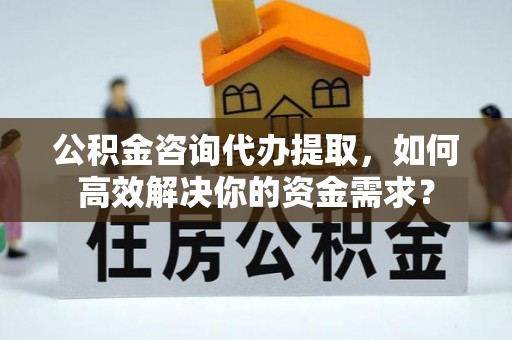 环县公积金咨询代办提取，如何高效解决你的资金需求？