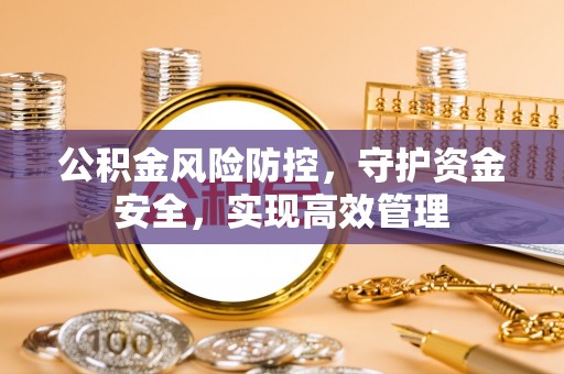 环县公积金风险防控，守护资金安全，实现高效管理