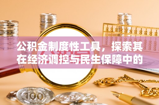 环县公积金制度性工具，探索其在经济调控与民生保障中的重要作用