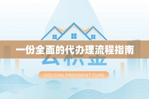 环县一份全面的代办理流程指南